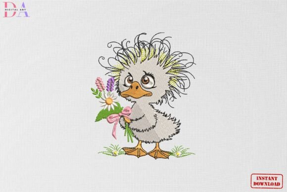 Cute Fluffy Duck Flower Bouquet: A Seasonal Embroidery Review