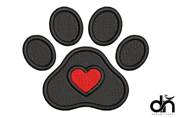Review: Dog Paw with Heart Embroidery Design