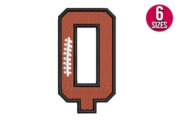 Review: Football Font Alphabet Letter Q for Craft Fairs