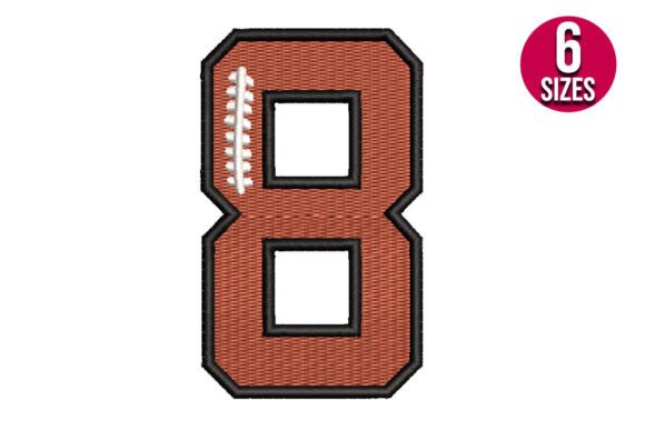 Review: Football Font Alphabet Number Eight 8 for Sports Gear