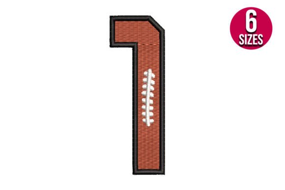 Review: Football Font Alphabet Number One 1 for Sports Gear
