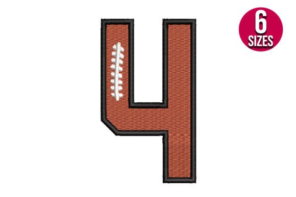 Review: Football Font Number 4 for Business Merch