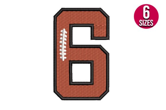 Review: Football Font Number Six for Boutique Sweatshirts